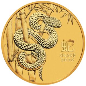 Australia 25 AUD Lunar Rok Węża złota moneta 1/4 oz