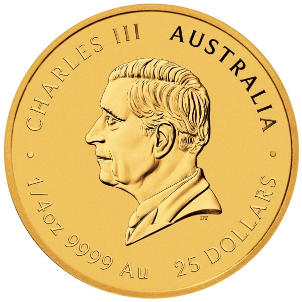 Australia 25 AUD Lunar Rok Węża złota moneta 1/4 oz - obrazek 2