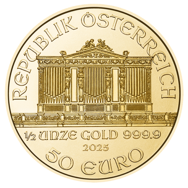 Austria 50 EUR Filharmonik Wiedeński złota moneta 1/2 oz - obrazek 2