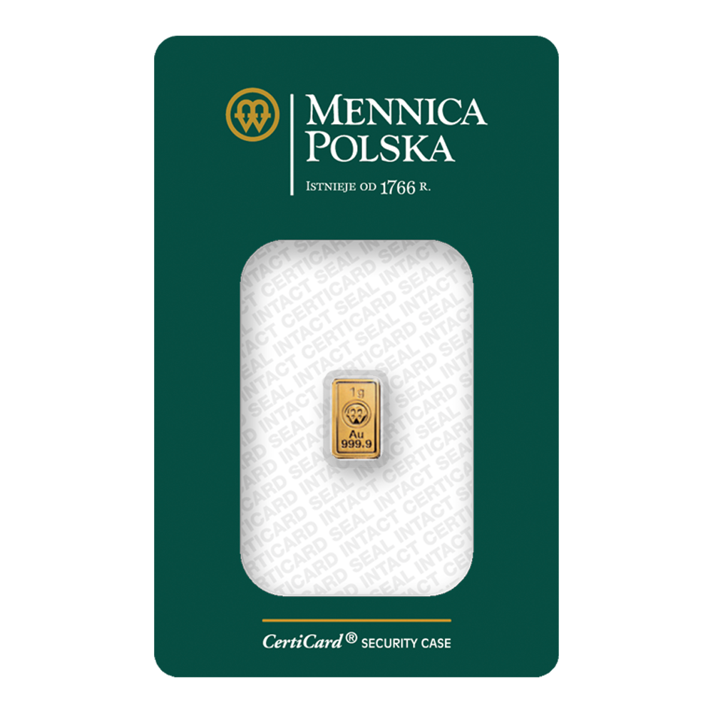 Mennica Polska sztabka złota 1 g