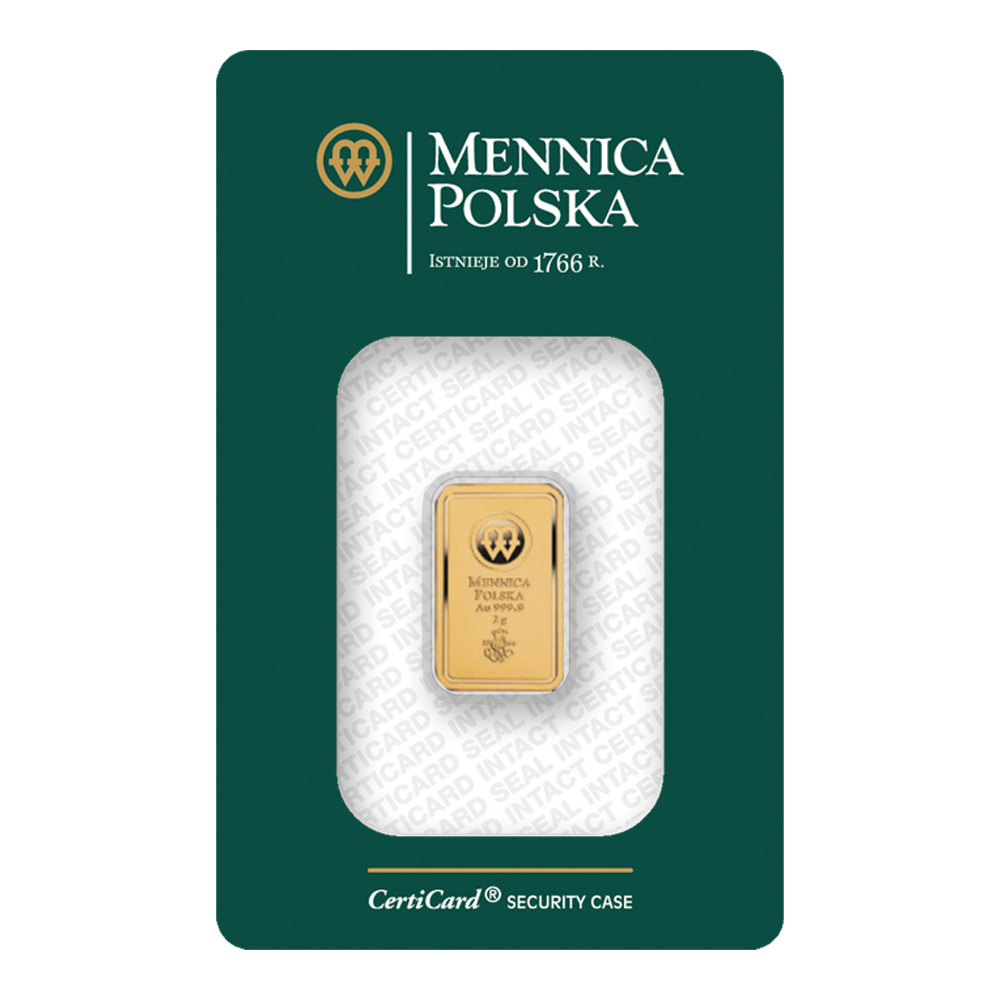 Mennica Polska sztabka złota 2 g