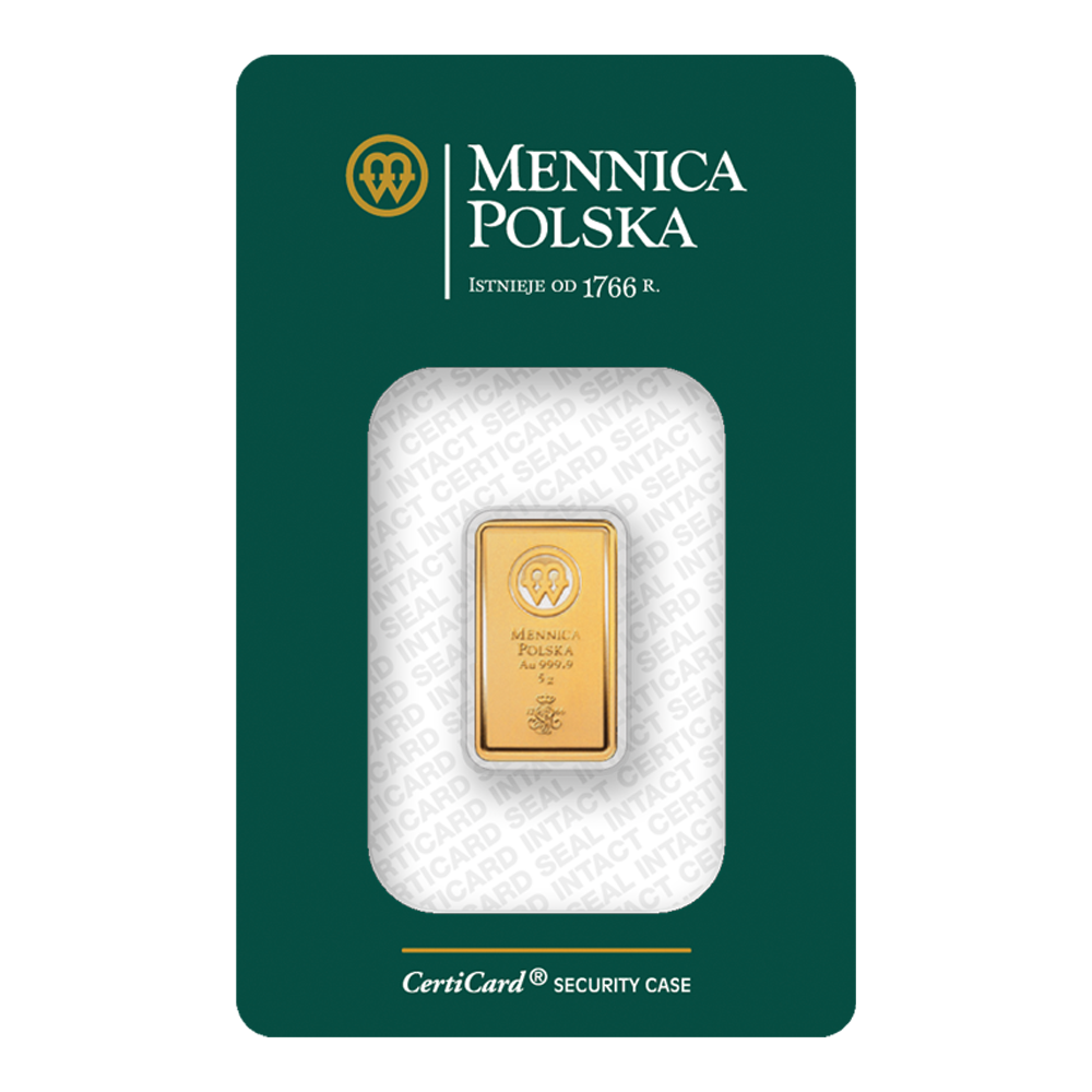 Mennica Polska sztabka złota 5 g