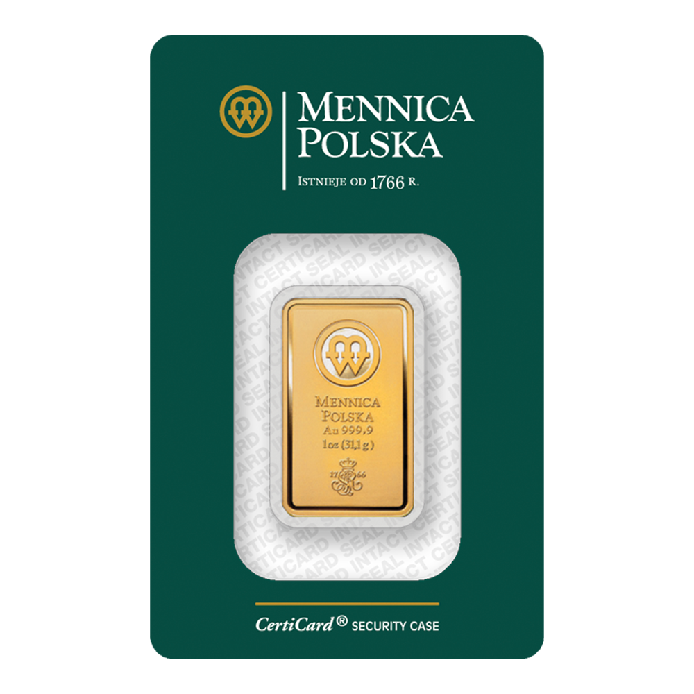 Mennica Polska sztabka złota 1 oz