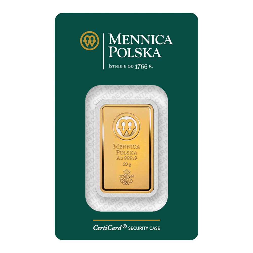 Mennica Polska sztabka złota 50 g