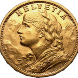 Szwajcaria 20 Franków złota moneta 0,21 oz 1947 r.