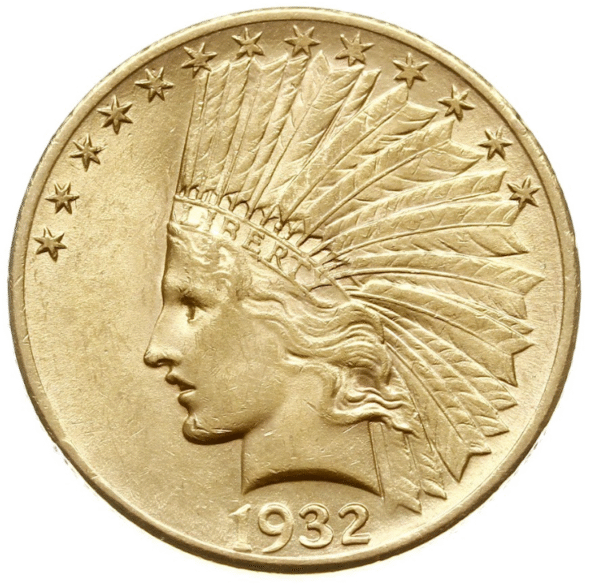 USA 10 USD złota moneta 0,54 oz 1932 r.