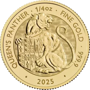 Wielka Brytania 25 GBP Bestie Tudorów – Pantera Królowej złota moneta 1/4 oz