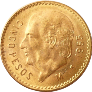 Meksyk 5 Peso złota moneta 0,13 oz